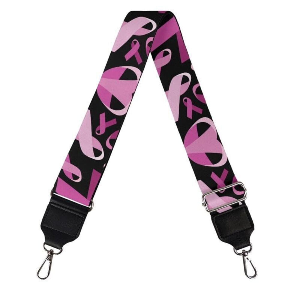 2772 Breast Cancer Awareness Wide Shoulder Strap Solid,Pink Ribbon